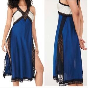 FREE PEOPLE Tri Me Midi Slip Dress